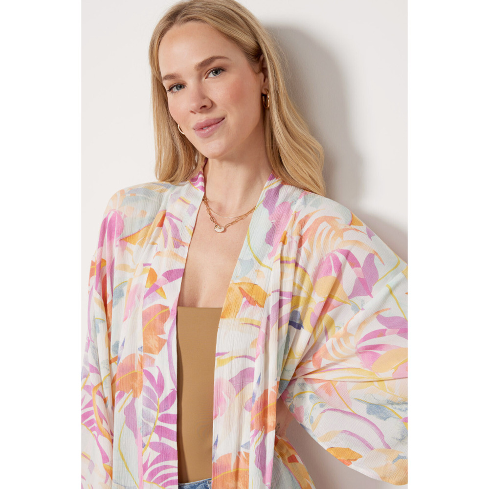 Z SUPPLY NWT Evereve Palm Multicolor Kimono Wrap // M - Picture 2 of 12